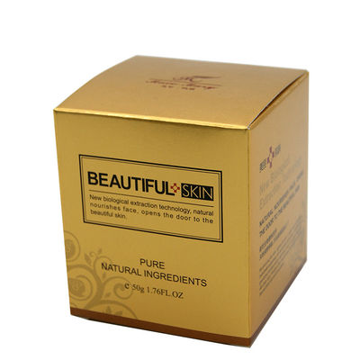 Emballage jetable de la couleur 325g Art Paper Box Cosmetic Gift d'or