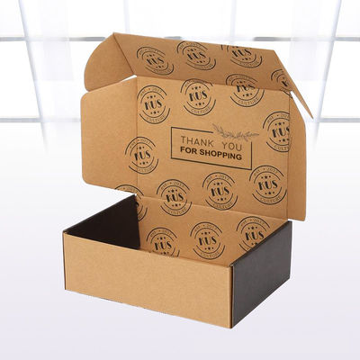 E non toxique réutilisé cannelure a ridé le logo de expédition de papier d'impression de boîte