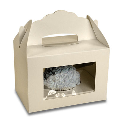 Les boîtes faites sur commande d'emballage alimentaire de traiteur recyclable de petit gâteau repèrent UV