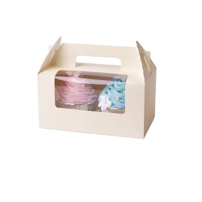 Les boîtes faites sur commande d'emballage alimentaire de traiteur recyclable de petit gâteau repèrent UV