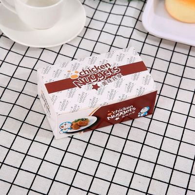Anti huile ene ivoire BOPP Fried Chicken Box Varnishing scellable de Borad