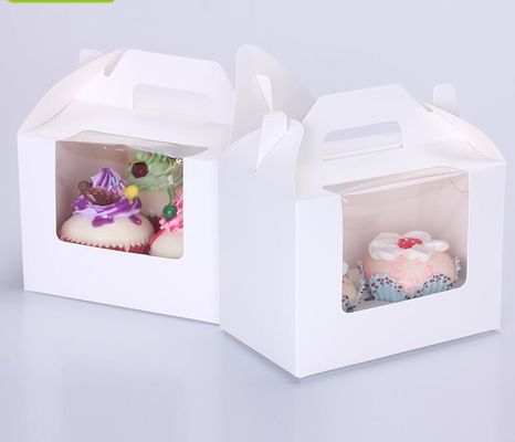 Couleur faite sur commande réutilisée de 400gsm FBB Mini Cake Box With Handle