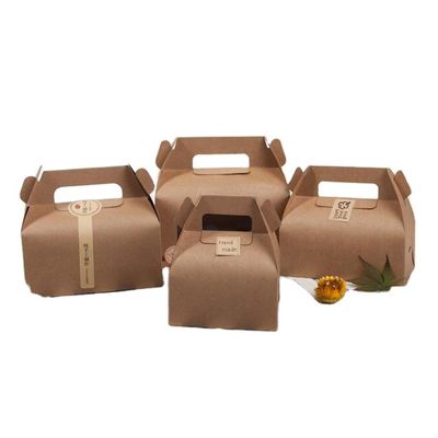 Boîtes faites sur commande d'emballage alimentaire de la taille 8cm de boulangerie de gâteau avec la poignée