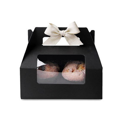 Boîtes faites sur commande d'emballage alimentaire de la taille 8cm de boulangerie de gâteau avec la poignée