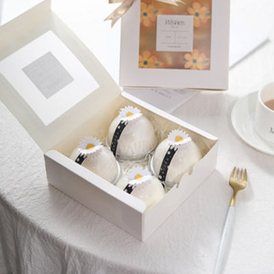 Boîtes faites sur commande d'emballage alimentaire de carton de C1S pour le petit gâteau de pâtisserie de dessert