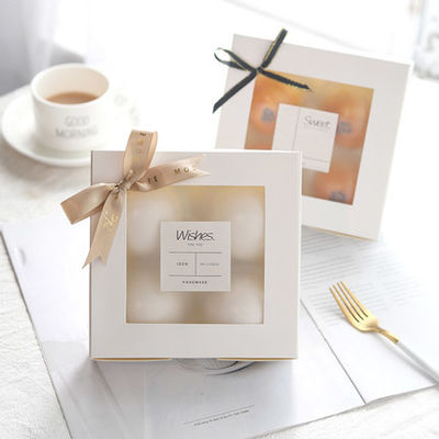 Boîtes faites sur commande d'emballage alimentaire de carton de C1S pour le petit gâteau de pâtisserie de dessert