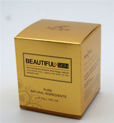 Emballage jetable de la couleur 325g Art Paper Box Cosmetic Gift d'or