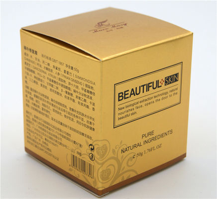 Emballage jetable de la couleur 325g Art Paper Box Cosmetic Gift d'or