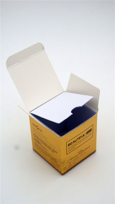 Emballage jetable de la couleur 325g Art Paper Box Cosmetic Gift d'or