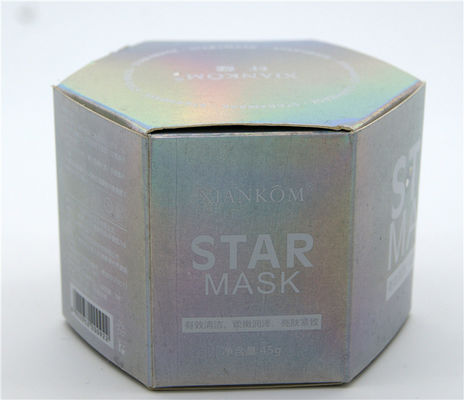L'emballage cosmétique de papier iridescent fait sur commande de CMYK enferme dans une boîte l'impression UV