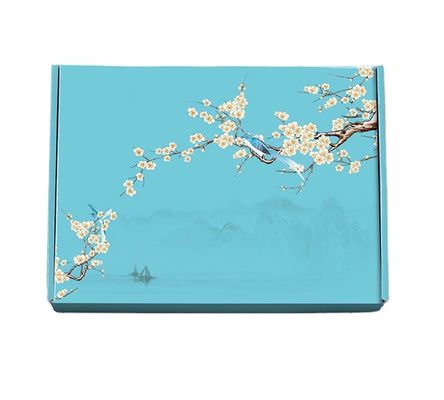 Carton d'expédition rose blanc bleu ridé de CCNB C2S C1S écologique