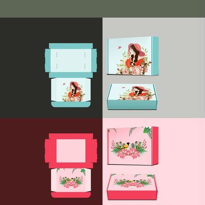 Boîte-cadeau ondulé gravant en refief se pliant Logo Printing fait sur commande de vêtement