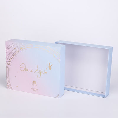300gsm bleu rose Art Paper Custom Luxury Apparel enferme dans une boîte l'estampillage chaud