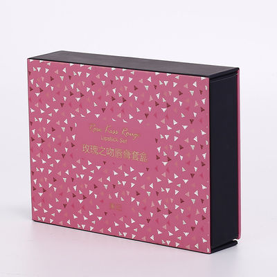 Le rose personnalisé de cadeau de feuille d'or de CMYK caisse d'emballage le couvercle magnétique