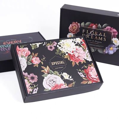 Petit e pliable cannelure de couleur de CMYK a ridé le logo fait sur commande de boîte-cadeau