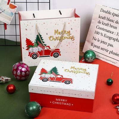 Réutilisé 2 morceaux 250g Art Paper Cardboard Gift Boxes avec des couvercles