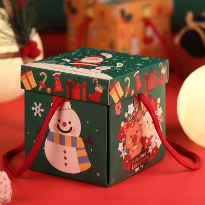 Plein de papier écologique de l'impression PMS CMYK enferme dans une boîte Noël décoratif