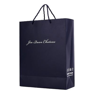Logo Matt Varnish Printable Paper Bags fait sur commande jetable avec la poignée