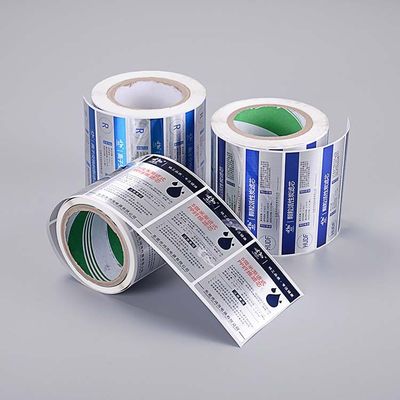 Style multi de tache de couleur de polypropylène d'autocollants faits sur commande carrés de label