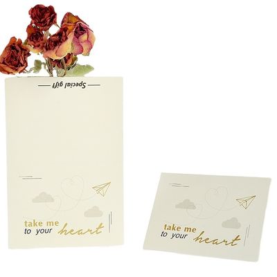 La carte d'invitation de papier du mariage 350gsm emballage d'anniversaire avec enveloppent