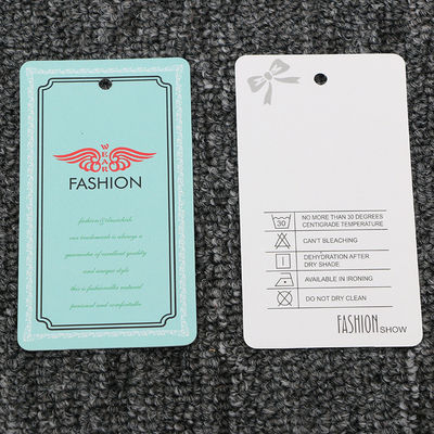 Carton de Debossed de relief par rectangle Logo Recycled Hang Tag 300gsm