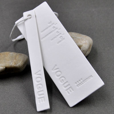PVC de relief Hang Tags For Clothing fait sur commande lavable d'Eco de marque