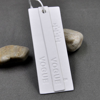 PVC de relief Hang Tags For Clothing fait sur commande lavable d'Eco de marque