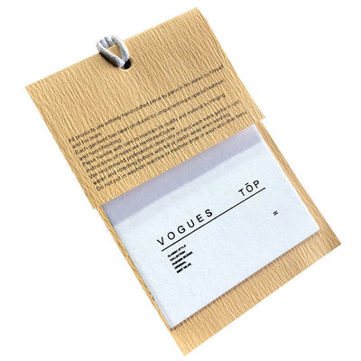 Habillement ondulé Hang Tag With String personnalisé de papier iridescent