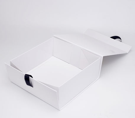Boîte de empaquetage blanche se pliante du papier 185g de fantaisie magnétique pour l'habillement