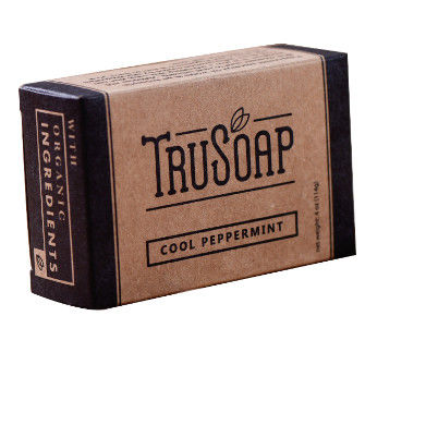 L'emballage réutilisé de savon du carton 350gsm enferme dans une boîte l'impression gravante en refief