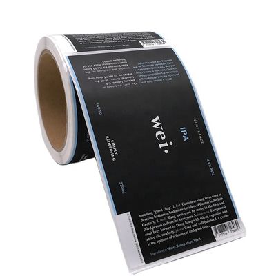 Autocollant adhésif de papier en ivoire de Juice Wine Glass Bottle Label d'impression