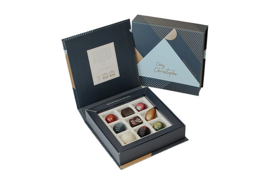 Boîtes du cadeau 1200g Grey Board Custom Food Packaging de chocolat