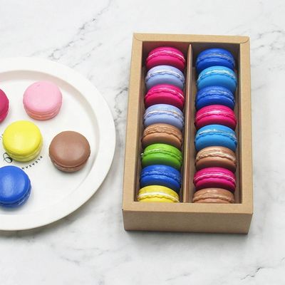 boîtes faites sur commande d'emballage alimentaire d'OEM Macaron avec la fenêtre claire