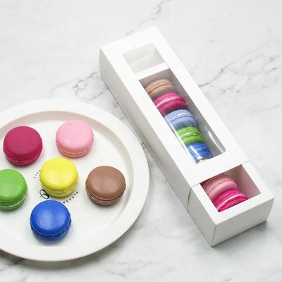 boîtes faites sur commande d'emballage alimentaire d'OEM Macaron avec la fenêtre claire