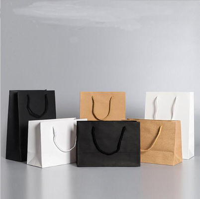 Sacs en papier imprimables portatifs de la compensation 4C de papier d'emballage pour le magasin réutilisable