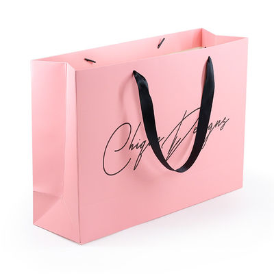 Sacs en papier imprimables faits sur commande de LOGO Cosmetics Gift CMYK avec la poignée
